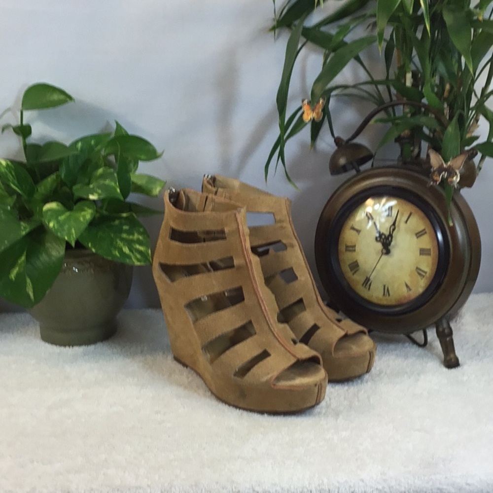 🌲👢🌲BCBGeneration Suede Ankle Wedge Boots🌲👢🌲